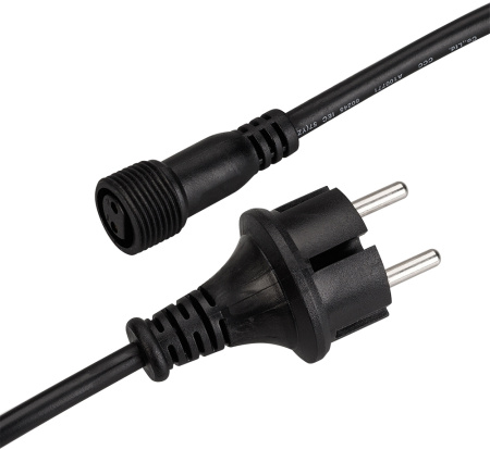 Шнур питания ARD-CLASSIC-BALL-LIVE-1.5M Black (230V, 1.6A) (Ardecoled, Закрытый) 025652