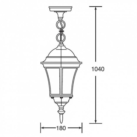 картинка Уличный подвесной светильник 91305S Gb от магазина BTSvet