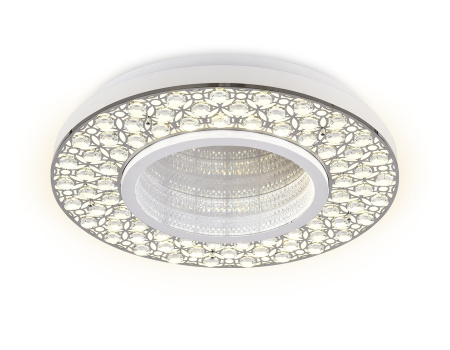 Потолочная люстра светодиодная с пультом регулировкой цветовой температуры и яркости с ночным режимом ACRYLICA FA9448