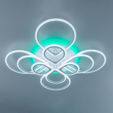 картинка Потолочная люстра светодиодная с управлением голосом и смартфоном с пультом регулировкой цветовой температуры и яркости Транай CL235A200E RGB от магазина BTSvet