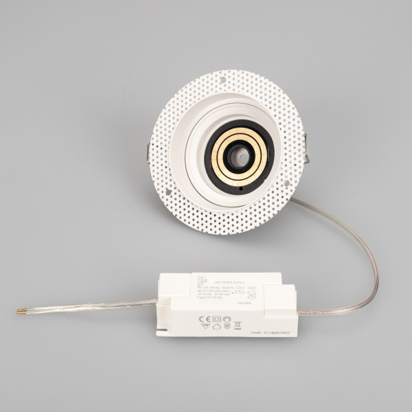 картинка Корпус PLURIO-BASE-BUILT-TRIMLESS-R120 (WH, 1-2, 200mA) (Arlight, IP20 Металл, 3 года) 030271 от магазина BTSvet