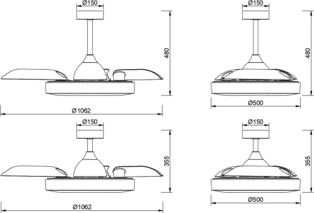 картинка Потолочная люстра светодиодная с вентилятором Mantra Coin 8217 от магазина BTSvet