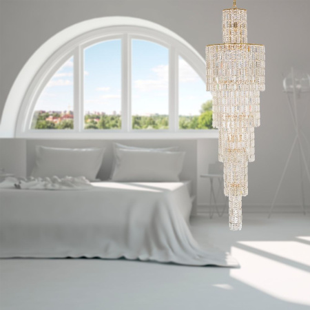 картинка Каскадная хрустальная люстра Valencia Valencia E 1.11.50.501 G от магазина BTSvet