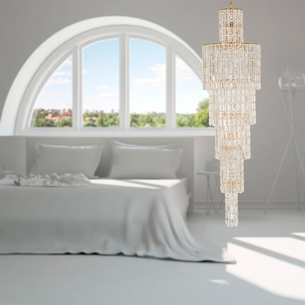 картинка Каскадная хрустальная люстра Valencia Valencia E 1.11.50.501 G от магазина BTSvet