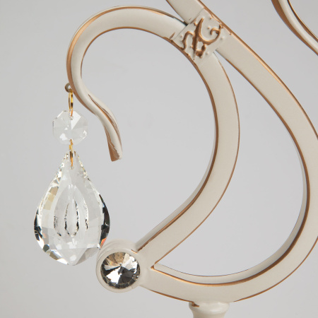 картинка Хрустальная настольная лампа свеча 12205/1T белый Strotskis от магазина BTSvet