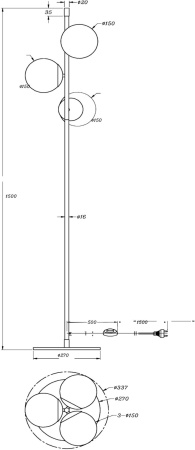 картинка Торшер Nostalgia MOD048FL-03G от магазина BTSvet