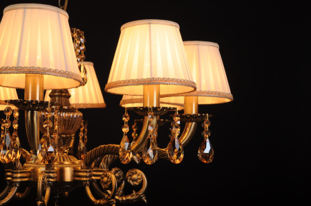 картинка Подвесная люстра Sylvia L.8110-8BR CRISTAL-SHADE от магазина BTSvet