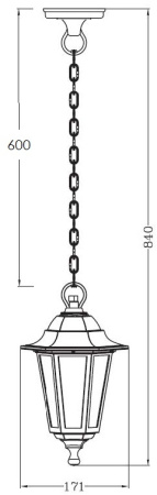 картинка Уличный светильник подвесной PETERSBURG PL 79805P Bl от магазина BTSvet
