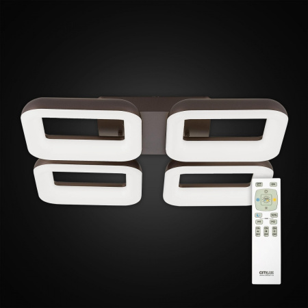 картинка Потолочная люстра светодиодная с управлением смарфоном и пультом регулировка яркости и цветовой температуры Паркер Смарт CL225A245E RGB от магазина BTSvet