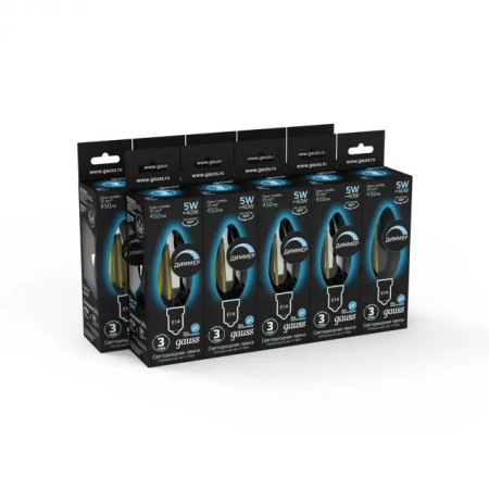 картинка Лампочка LED Filament Candle E14 5W 4100К 1/10/50 103801205 от магазина BTSvet