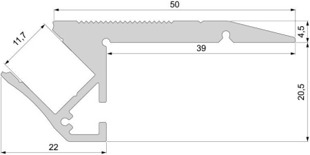 картинка Профиль для светодиодной ленты AL-01-10 970502 от магазина BTSvet