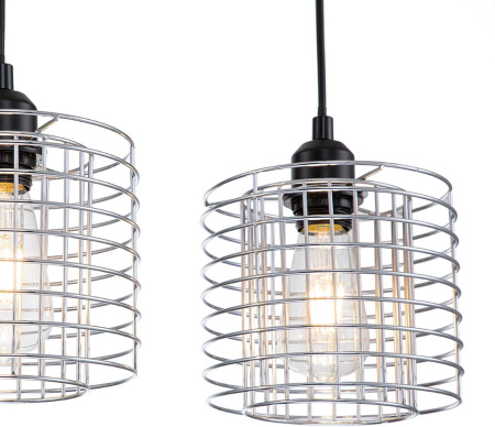 картинка Подвесной светильник Grid 10190/3S E27*40W Chrome от магазина BTSvet