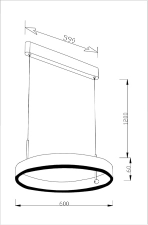 картинка Подвесной светильник светодиодный V2453-PL Straight LED*39W от магазина BTSvet