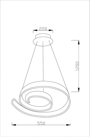 картинка Подвесной светильник светодиодный V1951-PL Judo LED*90W от магазина BTSvet