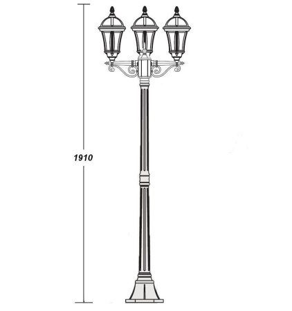 картинка Наземный фонарь 95208S B Bl от магазина BTSvet
