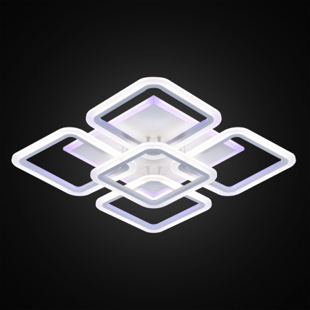 картинка Потолочная люстра светодиодная с пультом и управлением смартфоном регулировкой цветовой температуры и яркости RGB Марсель Смарт CL232A150E от магазина BTSvet