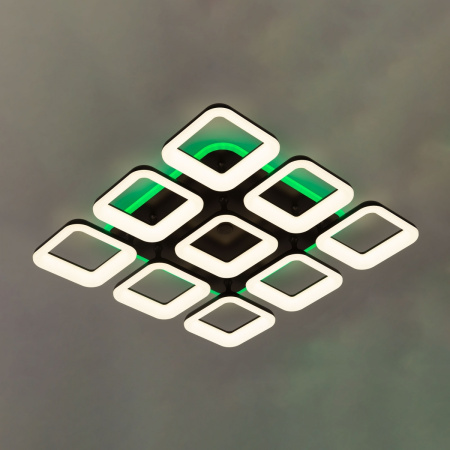 картинка Потолочная люстра светодиодная с управлением смарфоном и пультом регулировка яркости и цветовой температуры Паркер Смарт CL225A295E RGB от магазина BTSvet