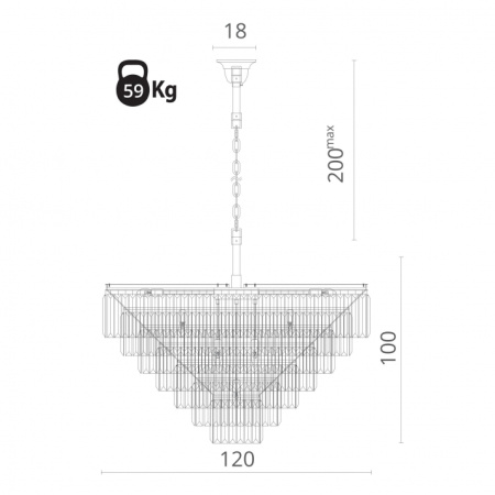 картинка Большая люстра 3001/01 LM-25 от магазина BTSvet