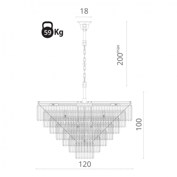 картинка Большая люстра 3001/01 LM-25 от магазина BTSvet
