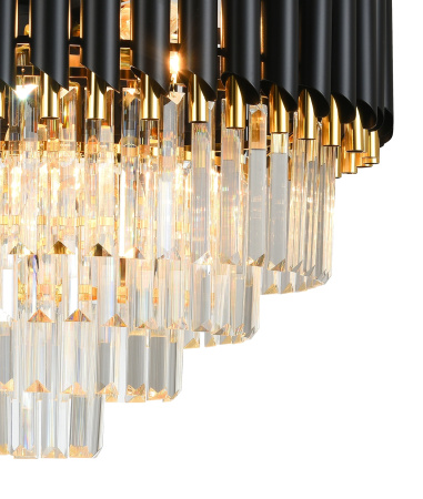 картинка Подвесная люстра хрустальная DARIAN 76017/10C GOLD BLACK от магазина BTSvet