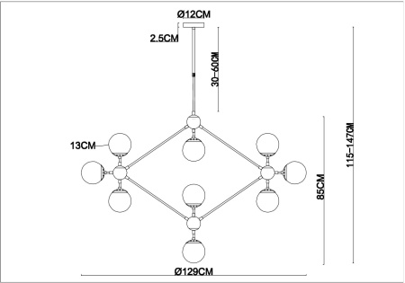 картинка Потолочная люстра Bolla A1664SP-15CC от магазина BTSvet