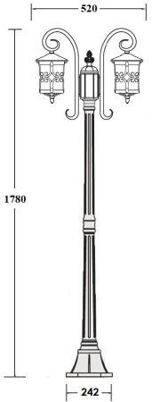 картинка Наземный фонарь FRANKFURT 15858A/18 Gb от магазина BTSvet