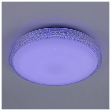 картинка Потолочная люстра светодиодная диммируемая с пультом и управлением смартфоном регулировка цветовой температуры и яркости Альпина CL718A80G RGB от магазина BTSvet