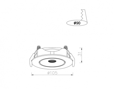 картинка Встраиваемый светильник светодиодный Kaus A4762PL-1WH от магазина BTSvet