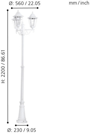 картинка Наземный фонарь уличный Navedo 93454 от магазина BTSvet