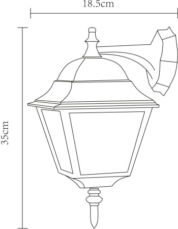 картинка Настенный фонарь уличный Bremen A1012AL-1BK от магазина BTSvet