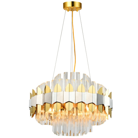 Подвесная люстра хрустальная SKALA 81435/8C BRASS SILVER