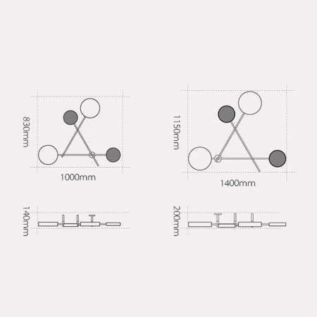картинка Бра светодиодное Iride Bernhardt dots 100 cm Черный от магазина BTSvet