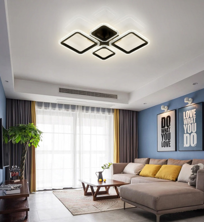 картинка Потолочная светодиодная люстра с пультом и управлением смартфоном 80W Opti LED LAMPS 81232 от магазина BTSvet