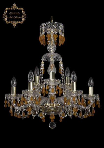 Хрустальная подвесная люстра 11.24.6+3.200.XL-64.Gd.V1003