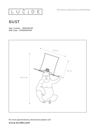 картинка Интерьерная настольная лампа с выключателем Extravaganza Gust 10503/81/30 от магазина BTSvet