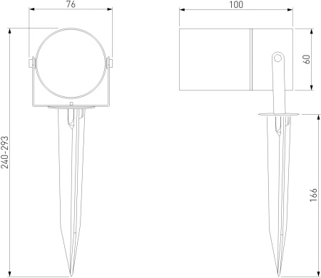 картинка Грунтовый светильник черный Elektrostandard Landscape 043 FL LED от магазина BTSvet