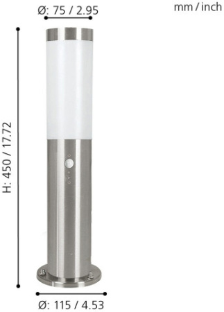 картинка Наземный фонарь уличный с сенсорным выключателем Helsinki 83279 от магазина BTSvet