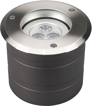 Уличный встраиваемый светильник светодиодный ART-GROUND-COLOR-TURN-R115-9W RGB (SL, 25 deg, 24V) (Arlight, IP67 Металл, 3 года) 024961