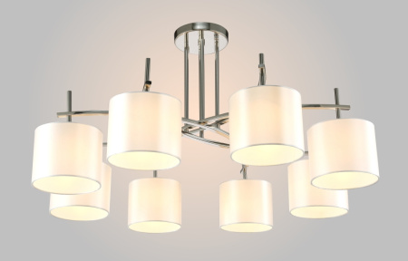 картинка Потолочная люстра SERGIO PL8 NICKEL от магазина BTSvet