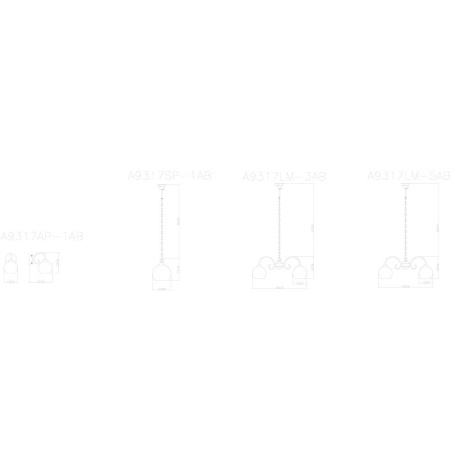 картинка Подвесная люстра A9317LM-3AB от магазина BTSvet