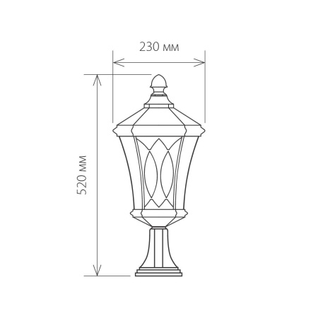 картинка Наземный фонарь Virgo S капучино от магазина BTSvet