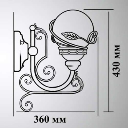 картинка Настенный фонарь уличный Галактика 30-002-ЧЗ от магазина BTSvet