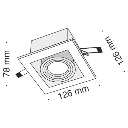 картинка Встраиваемый светильник Metal DL008-2-01-W от магазина BTSvet