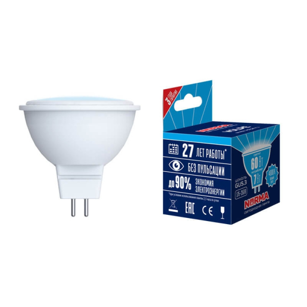 картинка Лампочка светодиодная LED-JCDR-7W/NW/GU5.3/NR картон от магазина BTSvet