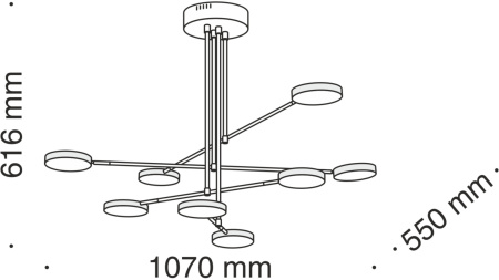 картинка Потолочная люстра светодиодная Fad MOD070PL-L48B3K от магазина BTSvet