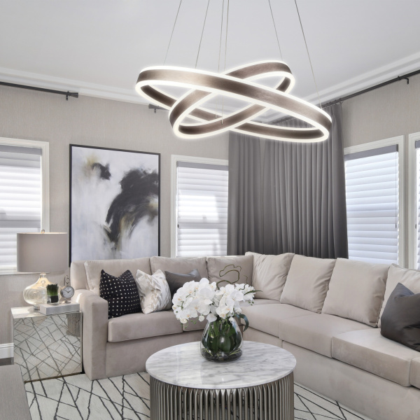 картинка Подвесная люстра светодиодная с пультом и управлением смартфоном Titan 455/2 от магазина BTSvet