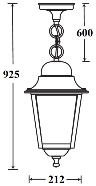 картинка Уличный светильник подвесной QUADRO L 79905L Bl от магазина BTSvet