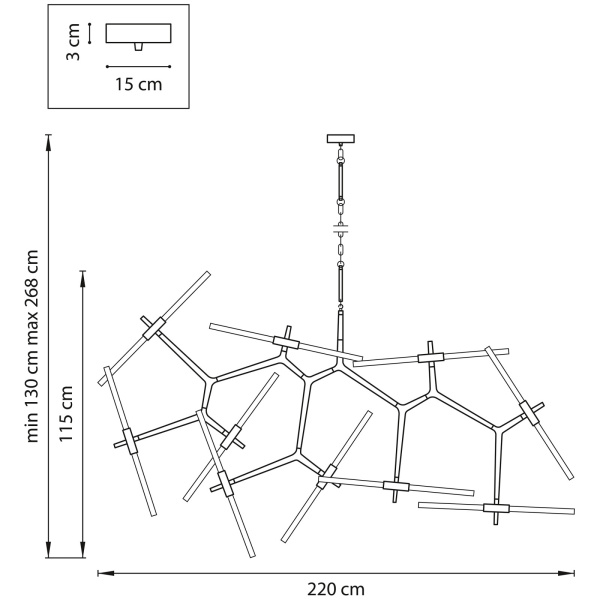 картинка Подвесная люстра Struttura 742203 от магазина BTSvet