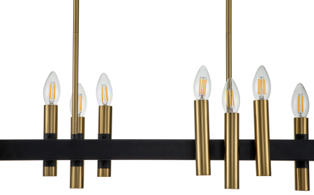 картинка Люстра потолочная на штанге Cero V000209 (13009/16RL Black ) от магазина BTSvet