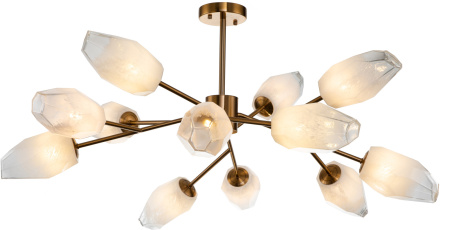 Люстра потолочная на штанге Boccio V000005 (13003/12C Brass)